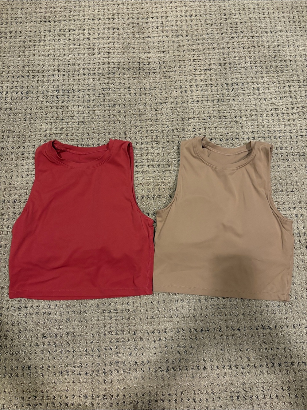 Women’s Sleeveless Crop Tank Top with Built in Bra